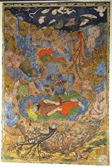 16e Xvie Siecle 16th Century Prints: Akvan and Rustam