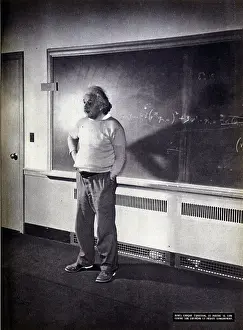 Einstein Albert 1879 1955 Prints: Albert Einstein in his study at Institute of Advanced Study