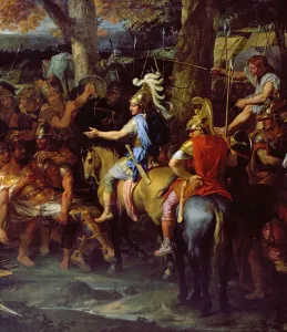 Alexander and Porus at the Battle of Hydaspes, c.1673 (oil on canvas) (detail of 90063) Alexander and Porus at the Battle of Hydaspes, c.1673 (oil on canvas) (detail of 90063)