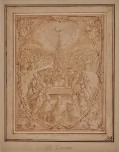 An Allegory of the Devine Authority of the Church, 15th century (Ink, Watercolour) An Allegory of the Devine Authority of the Church, 15th century (Ink, Watercolour)