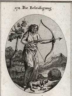 Allegory of the offence in the process of decoding an arrow