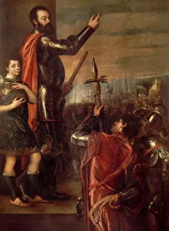 Polearm Prints: The Allocution of Alfonso d Avalos to His Troops, 1540-41 (oil on canvas)