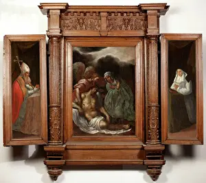 Altarpiece. Opened