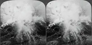Images Dated 16th December 2025: An ammunition wagon exploding, 1900