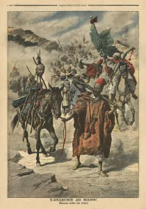 North Africa And Egypt Prints: Anarchy in Morocco, plundering between tribes