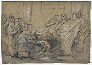 Human Person Prints: Ancient Scene Study (drawing)
