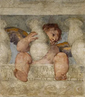 Angel seated on a balustrade par Veronese, Paolo (1528-1588) Angel seated on a balustrade par Veronese, Paolo (1528-1588)