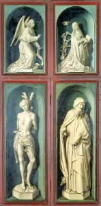 The Annunciation, St. Sebastian, St. Anthony the Great and the two Donors The Annunciation, St. Sebastian, St. Anthony the Great and the two Donors