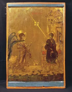 Byzantine Prints: The Annunciation (tempera on panel)