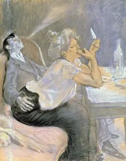 apaches supper 1901 chalk charcoal paper Trending Item 1