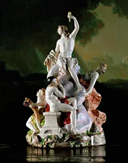 Sunbeams Prints: Apollo and the four elements, Frankenthal centre piece