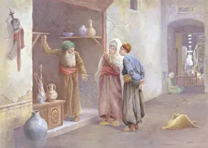 Charles Robertson Prints: Arab traders, Cairo