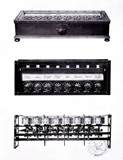 Mathematics Prints: Arithmetic machine (calculator) of Blaise Pascal, the 'Pascaline'