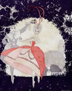 In Armide's Gardens, The Ballet of the Queen of Roses - illustration from la Vie Parisienne, 1913 (litho) In Armide's Gardens, The Ballet of the Queen of Roses - illustration from la Vie Parisienne, 1913 (litho)