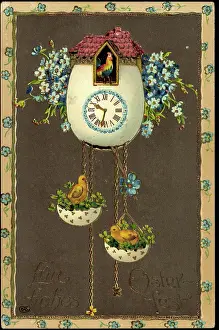 Ostern Kleeblatter Prints: Artist Happy Easter, Egg Timer, Chick, Clock, Rooster