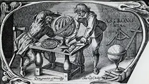 Concentration Prints: Astronomers and various instruments including
