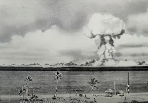 Underwater Prints: An atomic bomb