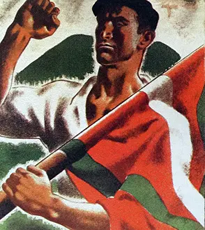 Spanish Civil War 1936 1939 Prints: Basque propaganda poster