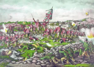 Battle of Belmont. Nov. 23rd, 1899. Boer-British War, pub. 1900 (colour litho) Battle of Belmont. Nov. 23rd, 1899. Boer-British War, pub. 1900 (colour litho)