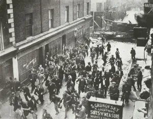 battle cable street 4 october 1936 b w photo