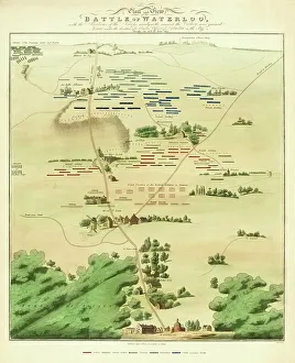Positions Prints: Battle of Waterloo map