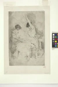 Robert Frederick Blum Prints: Bead Stringers, Venice (etching)