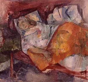 In bed, 1914