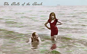 Hubert Robert Prints: The Belle of the Beach, c.1910s (postcard)