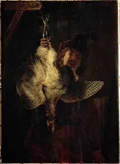 Rembrandt Harmensz. Van Rijn Prints: The bittern hunter. Oak