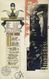 The Black Mass, the month of August for a magic calendar published in ' The Black Mass, the month of August for a magic calendar published in '