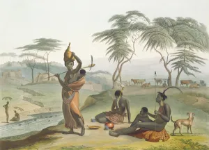 Boosh Wannahs, plate 8 from African Scenery and Animals, engraved by the artist Boosh Wannahs, plate 8 from African Scenery and Animals, engraved by the artist