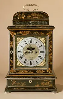 Bracket clock, movement by James Boyce, c. 1705 (black lacquer)