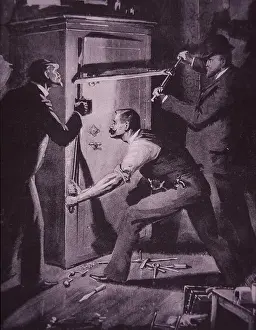Safe Prints: Breaking into a safe (litho)