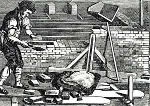 Builder Prints: A bricklayer