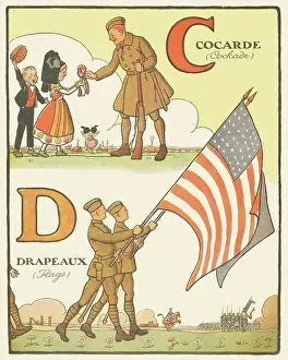 Enfant Prints: C D: Cocard and Flags