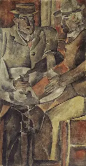 Artist Uruguayan Prints: Cafe Gathering, c.1926 (tempera on canvas)