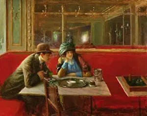 Backgammon Prints: At the Cafe (panel)