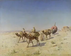 A Camel Train, 1899 (panel)