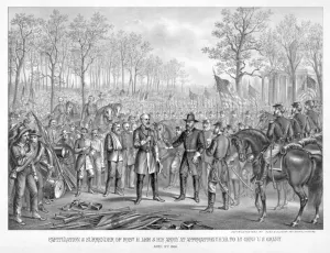 Capitulation Prints: Capitulation & Surrender of Robt. E. Lee & His Army at Appomattox Chi. Va. to Lt. Genl