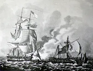 Encounter Prints: Capture of the British frigate 'Java'