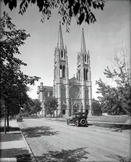 Spires Prints: Cathedral of the Immaculate Conception, c.1920-30 (b/w photo)