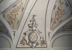 Provence Alpes C�te Dazur Prints: Ceiling decoration from the upper gallery