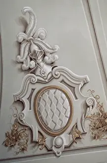Ceiling decoration from the upper gallery, Chateau Grimaldi, Cagnes-sur-Mer, Provence-Alpes-Cote d'Azur, France, 17th century