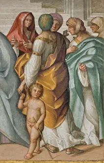 Boccaccio Boccaccino Prints: Central Nave, Second North Span, Marriage of the Virgin, Boccaccio Boccaccino 1514-15