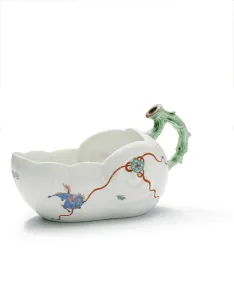 Chantilly Kakiemon-pattern Bourdaloue, c. 1735-40 (soft-paste porcelain)