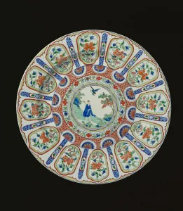 Charger depicting the Immortal Tang Poet Li Bai, Kangxi Period, c.1690 (porcelain) Charger depicting the Immortal Tang Poet Li Bai, Kangxi Period, c.1690 (porcelain)