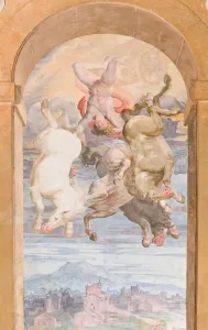 The Chariot of the Sun driven by Apollo diving towards the Earth, Eastern wall of Apollo Loggia, c.1560 (fresco) The Chariot of the Sun driven by Apollo diving towards the Earth, Eastern wall of Apollo Loggia, c.1560 (fresco)