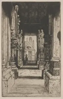 David Young Cameron Prints: Chartres, 1902 (etching and drypoint)