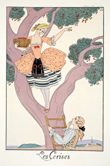 Cherries, from Falbalas & Fanfreluches, Almanach des Modes Presentes, Passees et Futures, 1926 (colour litho) Cherries, from Falbalas & Fanfreluches, Almanach des Modes Presentes, Passees et Futures, 1926 (colour litho)