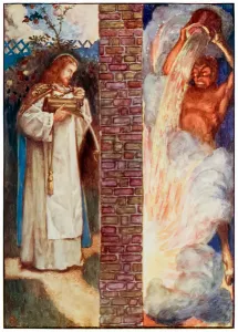 From This World Prints: Christ and the Devil'from The Pilgrims Progress From This World